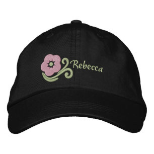 Gorra Bordada Flor Personalizada