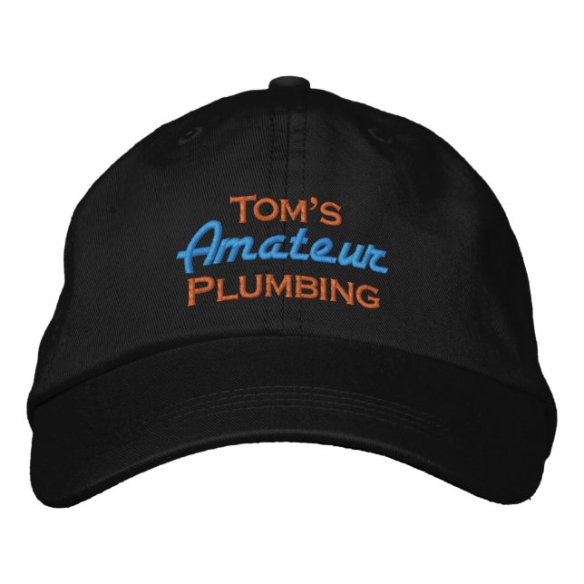 Gorra Bordada Fontanería Amateur de Tom (Anverso)