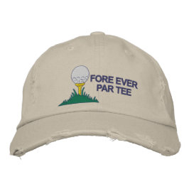 Gorra Bordada Fore Ever Par Tee Funny Logo Golf Ball