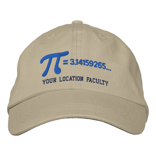 Gorra Bordada Fórmula de Personalizable pi (Anverso)