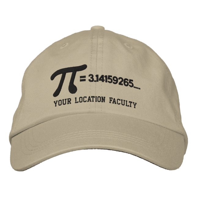 Gorra Bordada Fórmula Pi Personalizable (Anverso)
