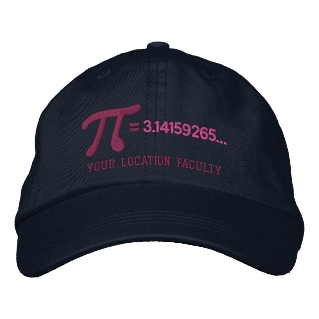 Gorra Bordada Fórmula Pi Personalizable (Anverso)