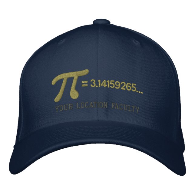 Gorra Bordada Fórmula Pi Personalizable (Anverso)