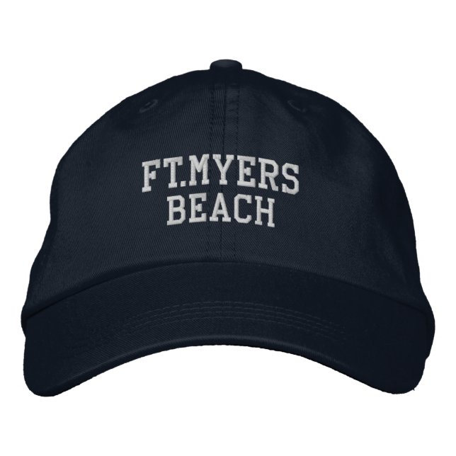 Gorra Bordada Fort Myers Beach Florida Sombrero de Béisbol Embra (Anverso)