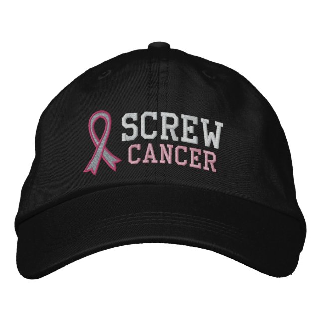 Gorra Bordada Fracasar el cáncer de mama (Anverso)