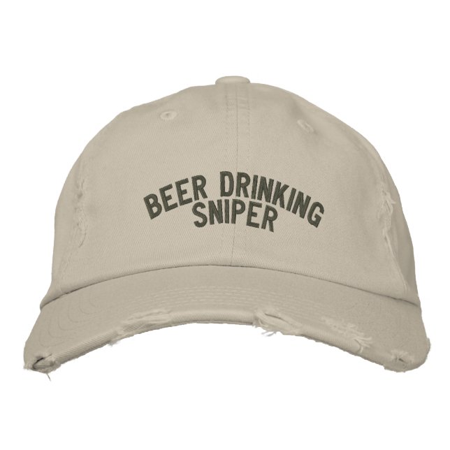 Gorra Bordada Francotirador para beber cerveza (Anverso)