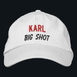 Gorra Bordada FUNNY Boss Big Shot Custom Name V05<br><div class="desc">FUNNY Boss Big Shot Custom Nombre V05 Gorra BLANCO ¿Tiene un gran JEFE? Aquí hay un gorra divertido que puedes personalizar con un nombre. Este gorra forma parte de la GRAN colección de regalos BOSS. También puede cambiar el color gorra, el estilo gorra o el color de los hilos para...</div>