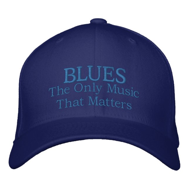 Gorra Bordada Funny Embroidered Blues Music Cap (Anverso)