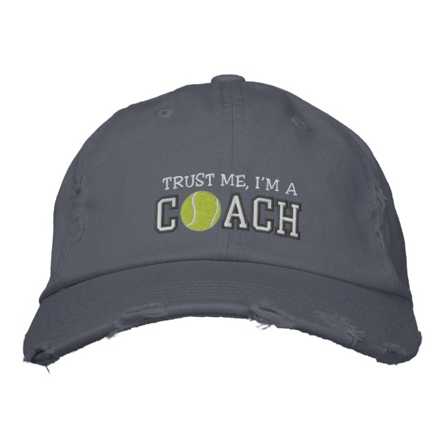 Gorra Bordada Funny entrenadora de tenis (Anverso)