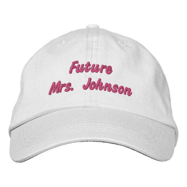 Gorra Bordada Futuro personalizado Sra. Bride Gift Personalizado (Anverso)