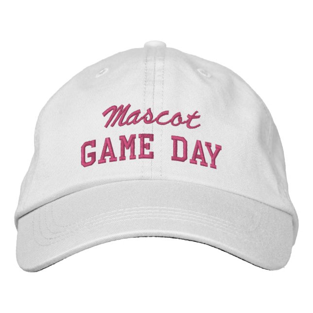 Gorra Bordada Game Day Custom Mascot or Team Name (Anverso)