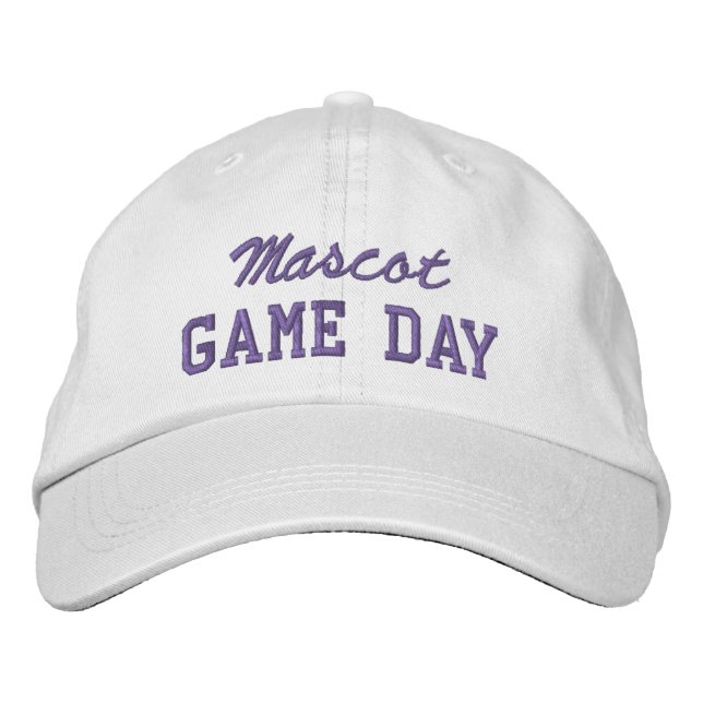 Gorra Bordada Game Day Custom Mascot or Team Name (Anverso)