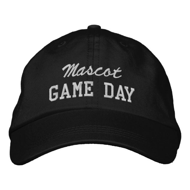 Gorra Bordada Game Day Custom Mascot or Team Name (Anverso)