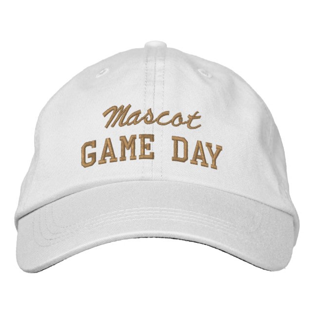 Gorra Bordada Game Day Custom Mascot or Team Name (Anverso)