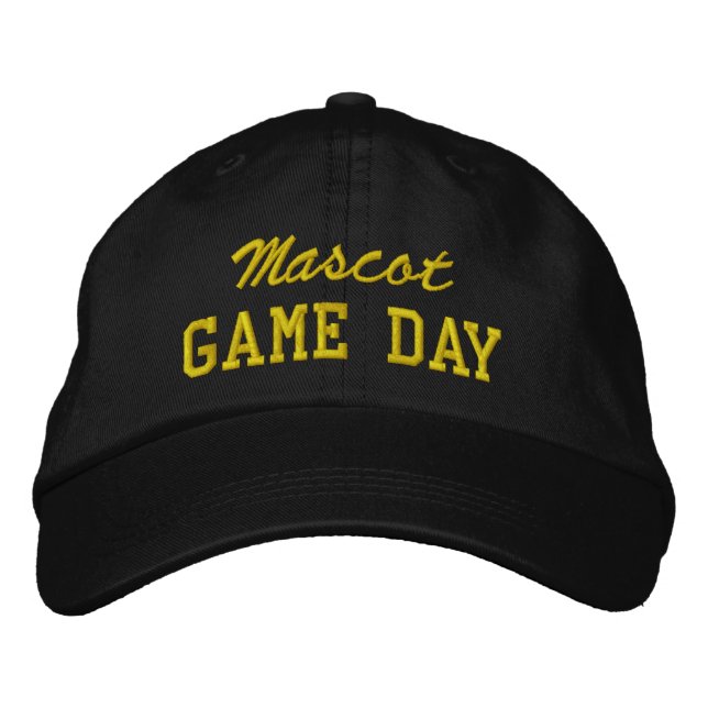 Gorra Bordada Game Day Custom Mascot or Team Name (Anverso)