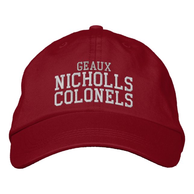 Gorra Bordada geaux nicholls coronels - rojo (Anverso)