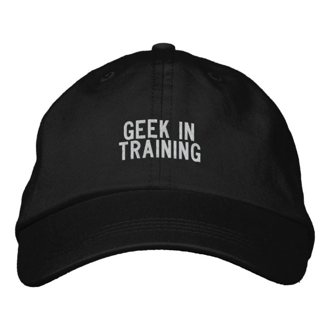 Gorra Bordada Geek en entrenamiento (Anverso)
