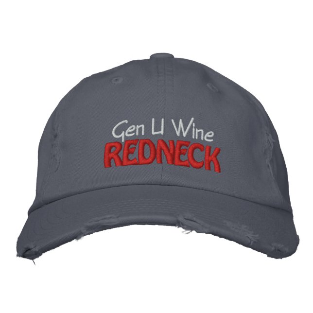 Gorra Bordada Gen U Wine REDNECK (Anverso)