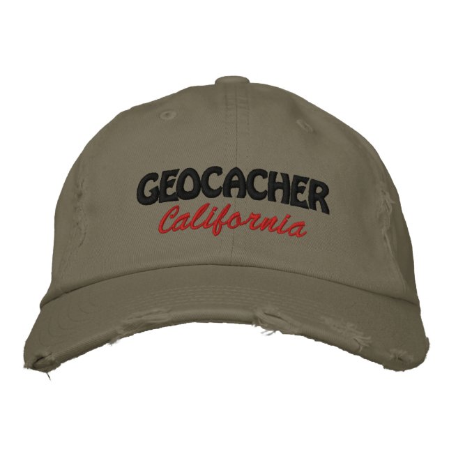 Gorra Bordada Geocacher California (Anverso)