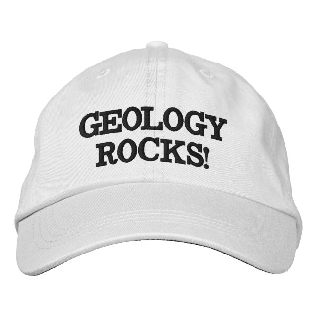 GORRA BORDADA "¡GEOLOGÍA ROCKS!" (Anverso)