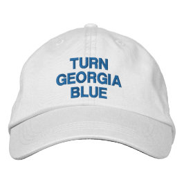 Gorra Bordada Gire Georgia azul azul y blanco demócrata moderno