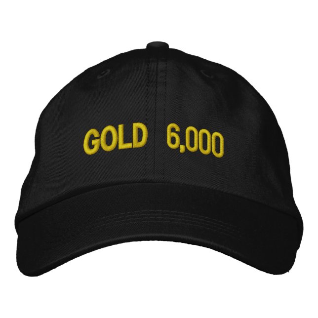 Gorra Bordada Gold $6,000 Market Celebration (Anverso)