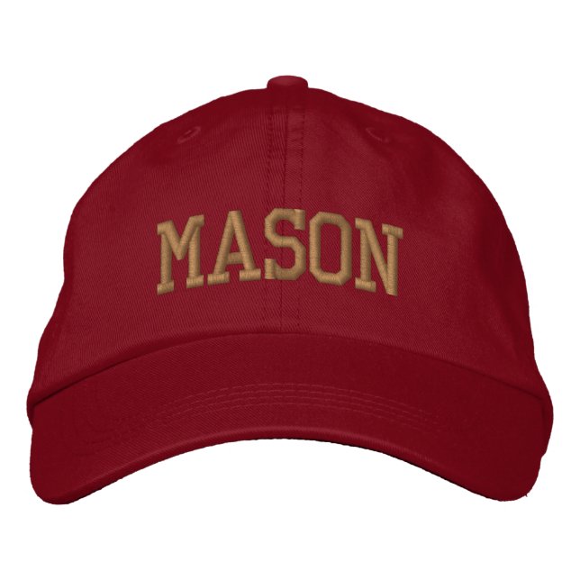 Gorra Bordada Gold Athletic Block Monogram Custom Name (Anverso)