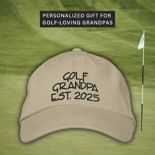Gorra Bordada Golf Abuelo Año de Establecimiento Bordado Sombrer