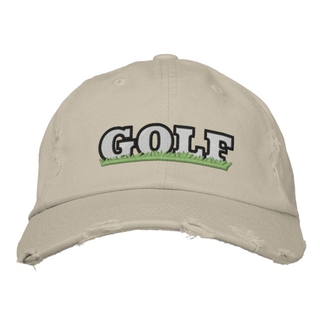 Gorra Bordada GOLF Bordado Desgastado (Anverso)