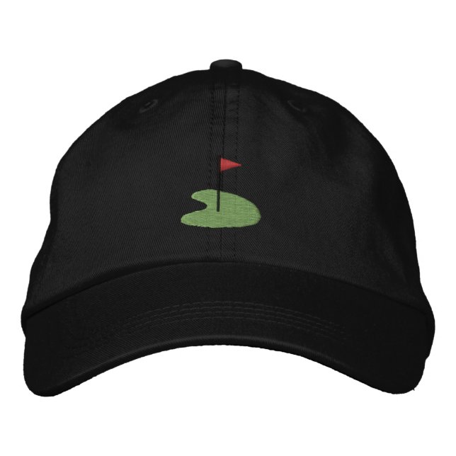 Gorra Bordada Golf Green con bandera (Anverso)