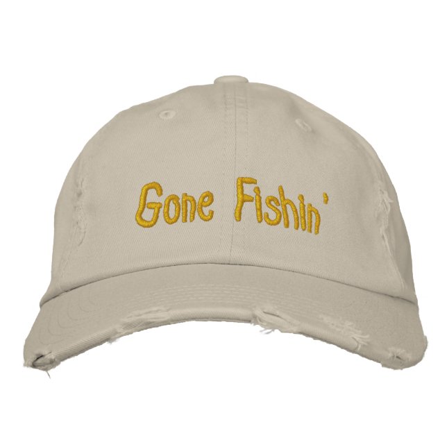 Gorra Bordada Gone Fishin' (Anverso)