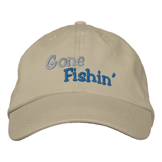 Gorra Bordada Gone Fishin' (Anverso)