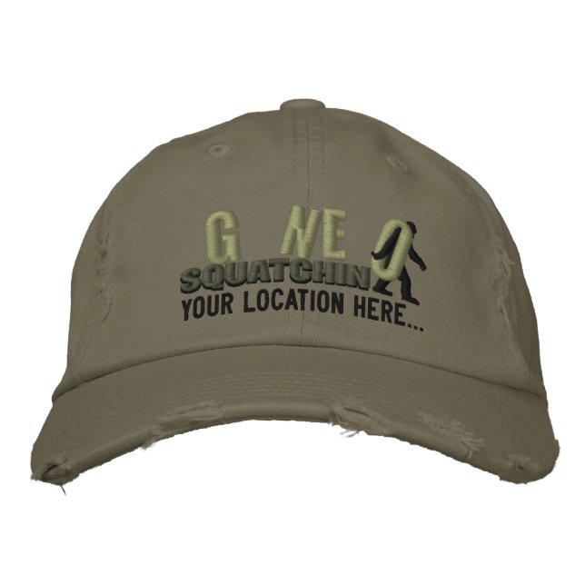 Gorra Bordada GONE SQUATCHIN Personalice su posición Cap (Anverso)