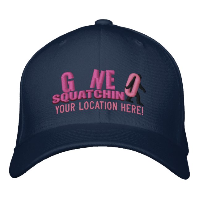 Gorra Bordada GONE SQUATCHIN Personalice su posición Cap (Anverso)