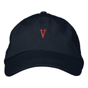 Gorra Bordada Gorrita Azul Marino V Inicial Ajustable Marítimo