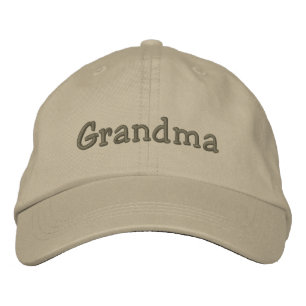 Gorra Bordada Gorrita de béisbol bordada de la abuela - Caqui