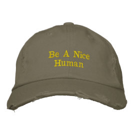 Gorra Bordada Gorrita de béisbol bordada 'Sé un humano agradable