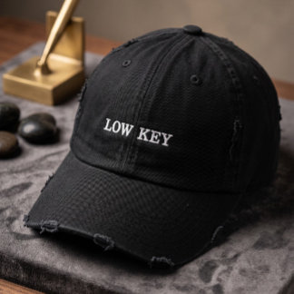 Gorra Bordada Gorrita de béisbol negra desgastada Low Key Vintag
