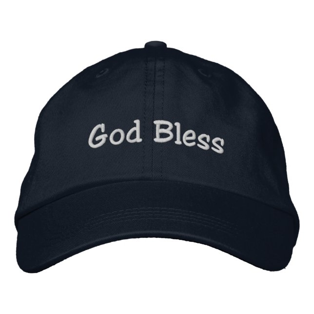 Gorra Bordada Gorrito Dios te bendiga - Azul (Anverso)