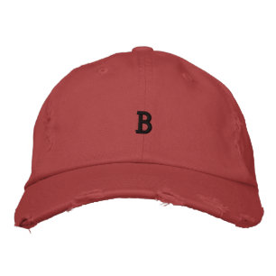 Gorra Bordada Gorrito Rojo Brillante con Inicial B de Espíritu A