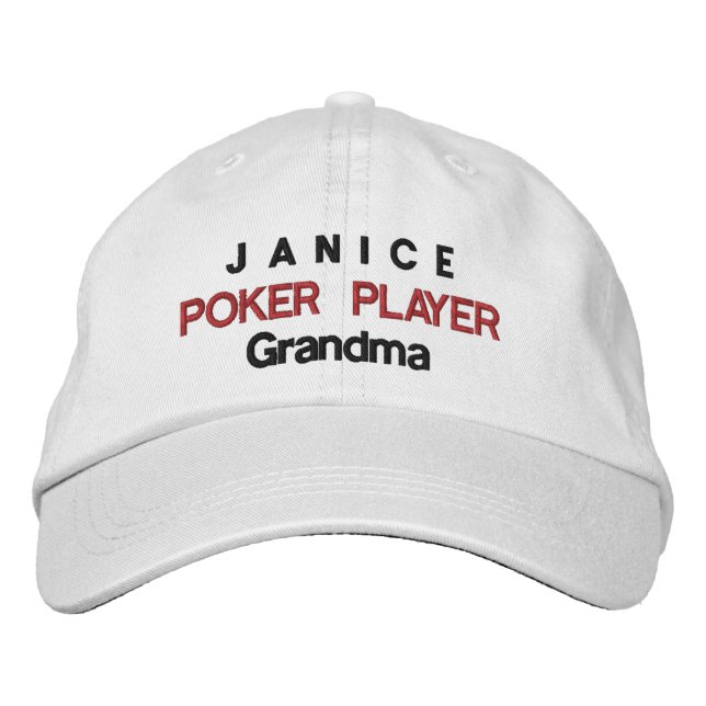 Gorra Bordada Graciosa abuela A02 DEL JUGADOR DE POKER (Anverso)