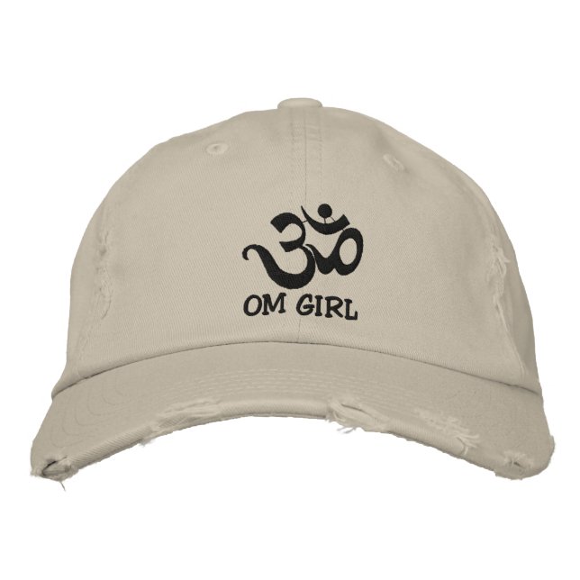 Gorra Bordada Gracioso yoga Om Chica Embroidered Cap (Anverso)