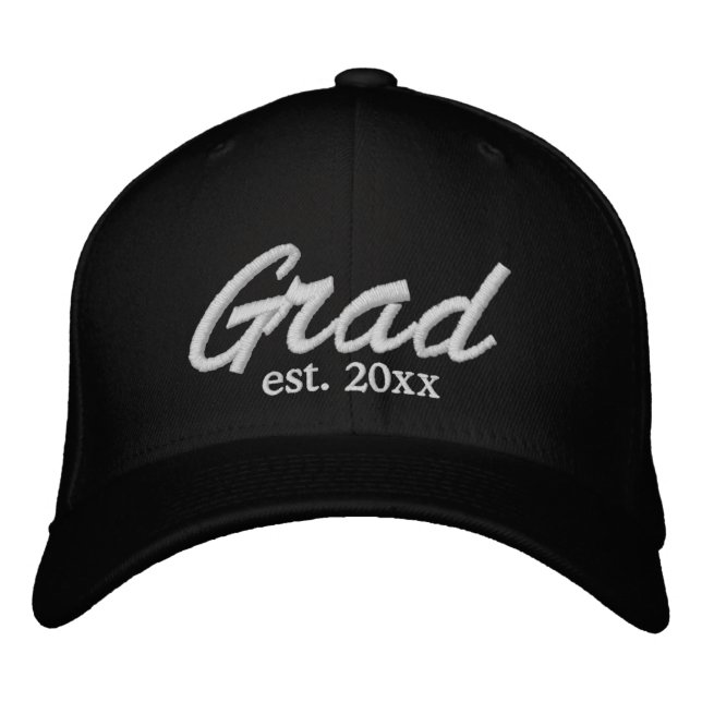 Gorra Bordada Grad Fecha de graduado de escritura de personaliza (Anverso)
