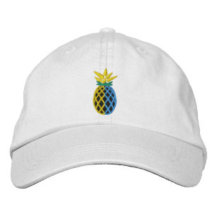 Gorra Bordada Gráfico de bordado de piña tropical sobre
