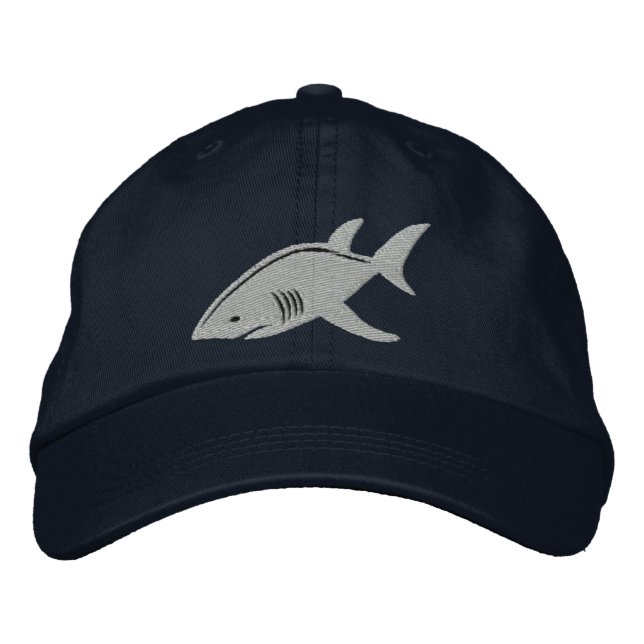 Gorra Bordada Gran blanco del tiburón (Anverso)