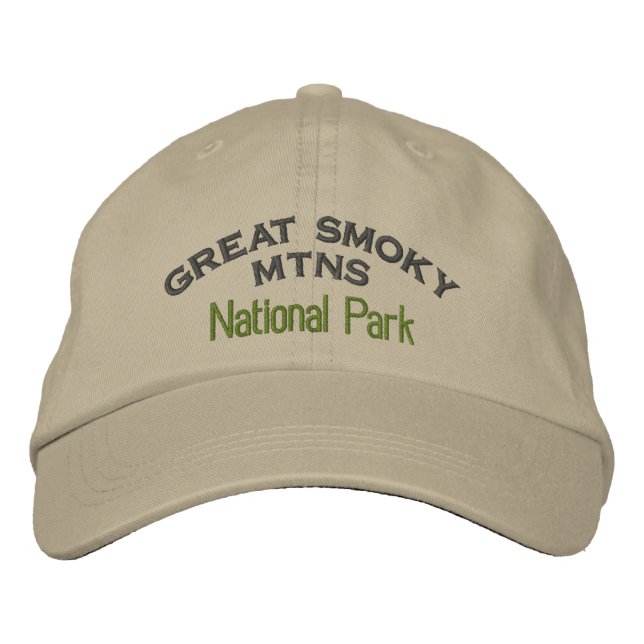 Gorra Bordada Gran Parque Nacional de Montañas Smoky (Anverso)