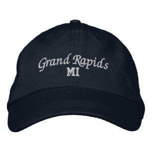Gorra Bordada Grand Rapids Michigan Embroidificó sombrero de béi