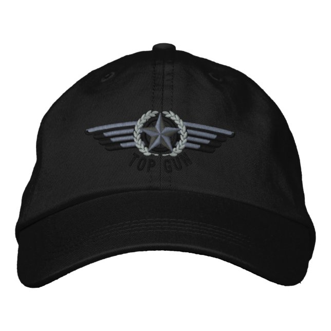 Gorra Bordada Grandes Alas Piloto de la Estrella de la Aviación (Anverso)