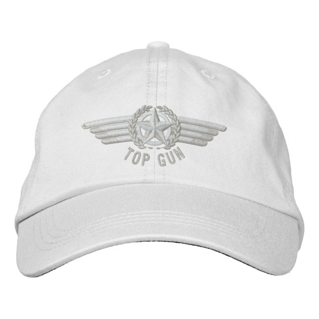 Gorra Bordada Grandes Alas Piloto de la Estrella de la Aviación (Anverso)