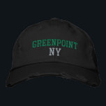 Gorra Bordada GREENPOINT NY Green sobre el estilo de cosecha neg<br><div class="desc">Bordado verde de GREENPOINT NY sobre gorra de algodón de estilo vintage con angustia negra. El bordado es el personalizable a otras opciones de color al seleccionar el botón de la herramienta "Editar diseño". También está disponible la opción para seleccionar la elección del color gorra en la página principal del...</div>